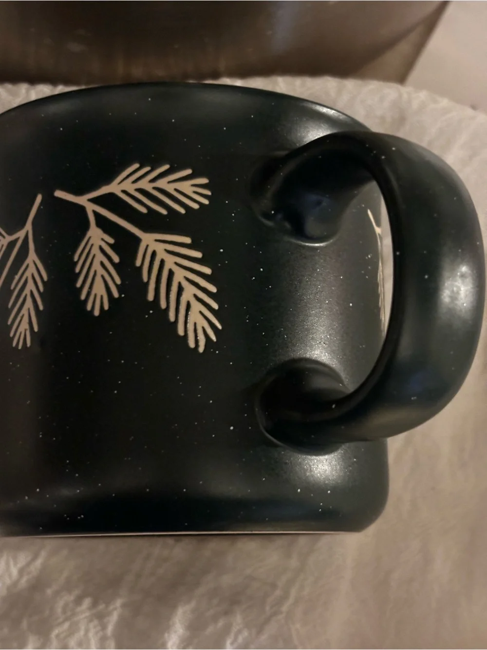 Peppermint and Pines dark green Joy to the World Mug